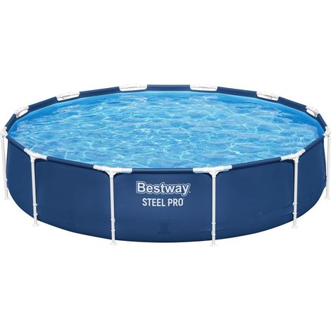 TrAdE Shop Traesio - Piscina Fuori Terra Steel Pro Senza Pompa ø 366 X 76 Cm Rotonda Giardino Estate 56706 -