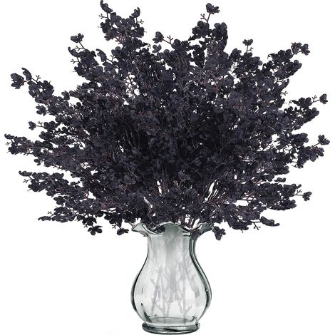 Viworld 12 Fleurs Artificielles Gypsophile Bouquets Lot Réalistes Toucher Soie pour Décoration Maison Mariage DIY Composition Florale Centre de Table Fête (Noir) (1/5)
