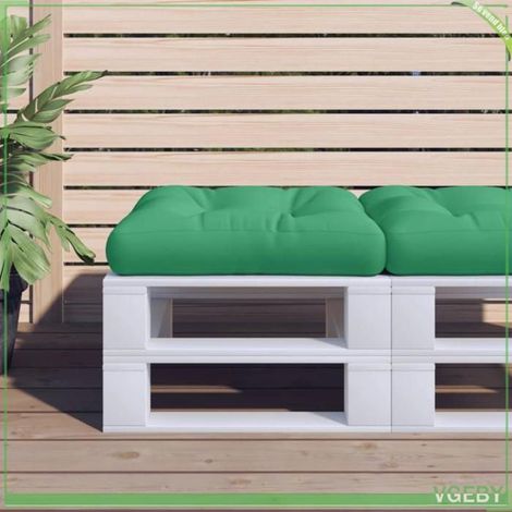 360452 Coussin de palette vert 60x60x12 cm tissu (1/5)