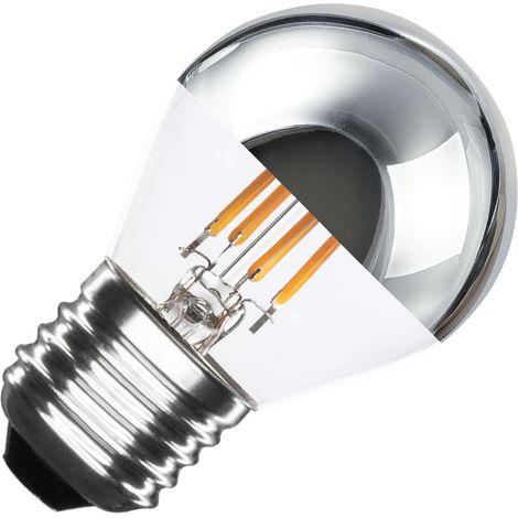 Ampoule Filament LED E27 4W 400 lm G45 Chrome Reflect No Flicker 2200K Super chaud