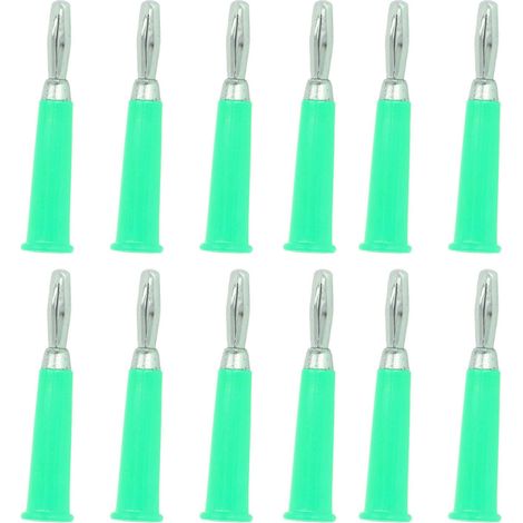 100 Stück Horn-Bananenstecker aus Messing-Zink-Legierung und ABS, geschweißt, 4 mm, grün, für LKW-Batterien (1/5)