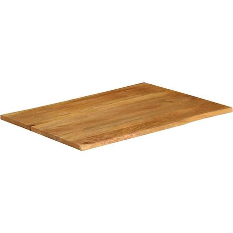 Maison Exclusive - Piano Tavolo 110x80x2,5 cm Bordi Vivi in Legno Massello Mango (1/5)