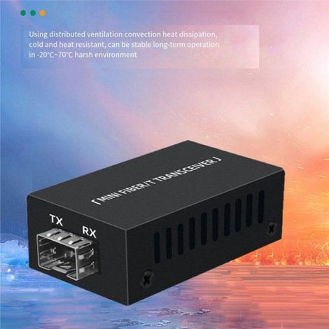 Mini Commutateur Fibre Optique - 1000 Mbit S - Port RJ45 - Pour Réseau Local - 2 Pièces (1/5)