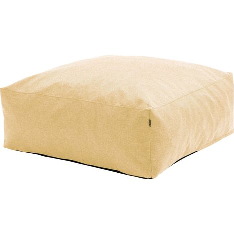 Pouf de jardin pour canapé modulable jaune clair - Mixi (1/5)