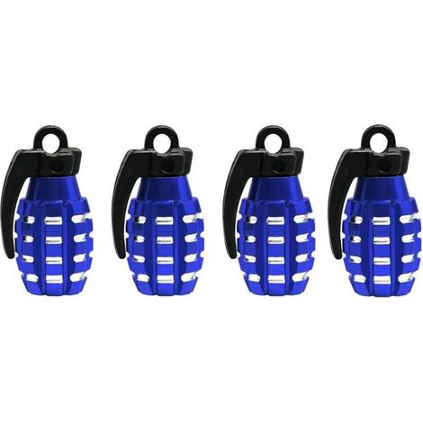 Lot de 4 Bouchons de Valve de Pneu universels en Aluminium, Anti-poussière, pour Voitures, vélos, Motos (1/4)