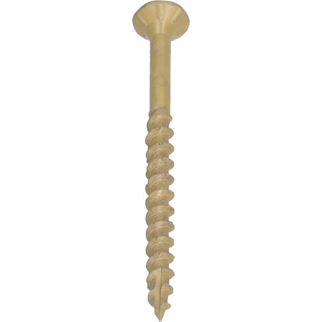 Vis à bois T25 étoile tête fraisée ronde demi-filet 4,2x50mm, lot de 100 pièces, visserie pour menuiserie (1/5)
