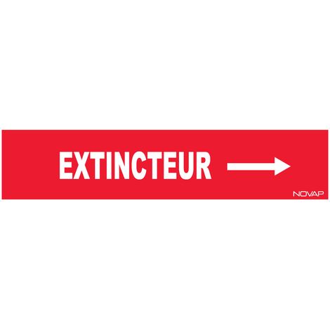 Panneau Extincteur flèche à droite - Rigide 330x75mm - 4120430