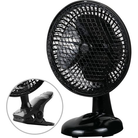 ASAB 6 2in1 Desk/Clip Fan - Black