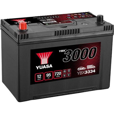 Yuasa – Batterie voiture 12V 95Ah 720A – Technologie classique CA/CA – Dimensions 304 x 174 x 225 mm – Non compatible Start&Stop (1/5)