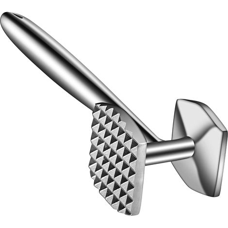 Marteau Attendrisseur de Viande Outil maillet pour attendrir et Battre Steak, bœuf et volaille Construction Solide en métal avec poignée Ergonomique en Caoutchouc (1/5)