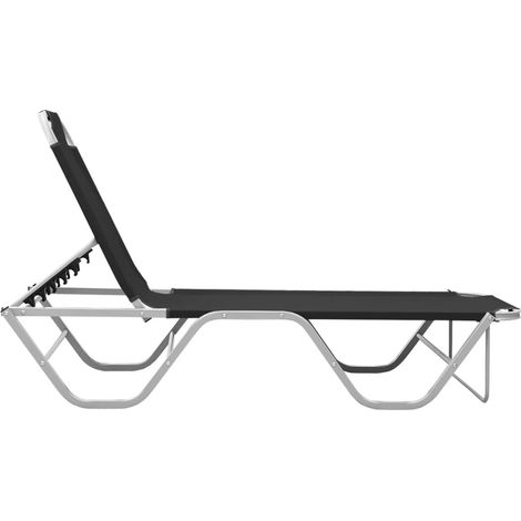 Maison Exclusive - Sonnenliege Aluminium und Textilene Schwarz