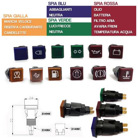 SPIA UNIVERSALE LUCE LUMINOSA RICAMBIO VEICOLI MEZZI AGRICOLI TRATTORE 29242V ROSSA OLIO (29242)