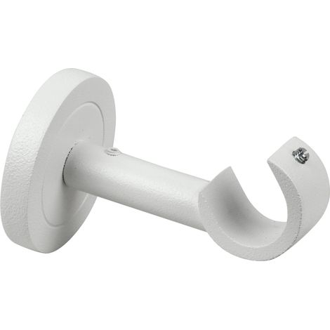 1 supporto bianco monoblocco fisso aperto per tubo tenda diametro 20 mm