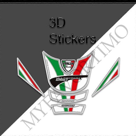 Autocollants 3D pour moto Ducati Multistrada 1260 S 1260s : protections de réservoir, poignées, kit de protection pour carburant et huile, protection pour les genoux. (1/5)