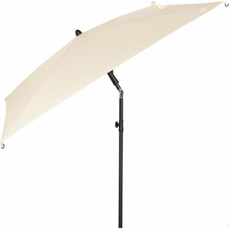 Aktive Sonnenschirm beige quadratisch 175 x 175 cm mit UV30 Schutz