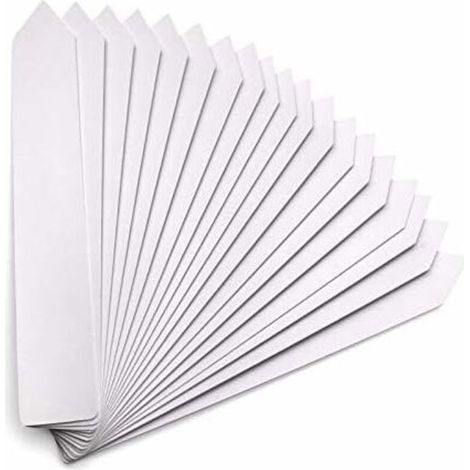 100 Pack Garden Plant Labels, 20" Long Plastic Plant Tags with Waterproof Markers - Grey-White (1/5)