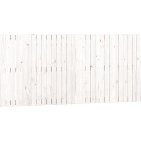 Testiera letto accessorio camera da letto pensile stile pallet 185 x 3 x 90 cm in legno massello bianco TDL0202700