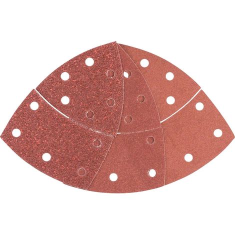 10 Feuilles abrasives, 11 trous, 102 x 62,93 mm, Grain 40-180, Pour ponceuse multi