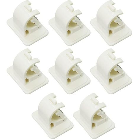 set of 8 self-adhesive curtain rod hooks, suitable for glass rods, towel racks and curtains, can be used without drilling. (1/5)
