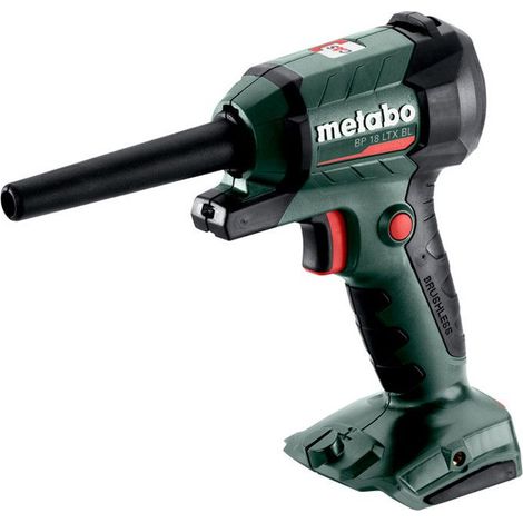 Metabo – Souffleur sans fil 18V – Débit d'air 0.7 m³/min – Vitesse de l'air 122 m/s – Moteur Brushless pour nettoyage efficace