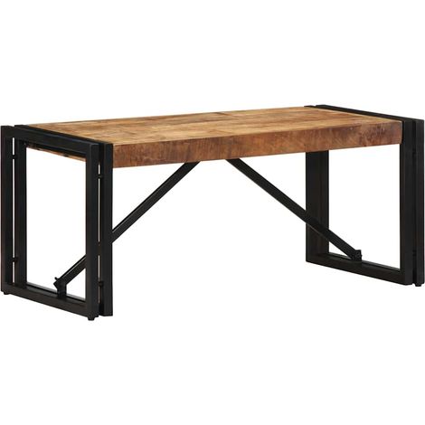 Couchtisch 80x40x35 cm Raues Massivholz Mango