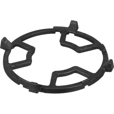 Support pour wok, grille pour brûleur à gaz, dessous de plat rond antidérapant en fonte, support pour casserole-19x19cm-Black (1/4)