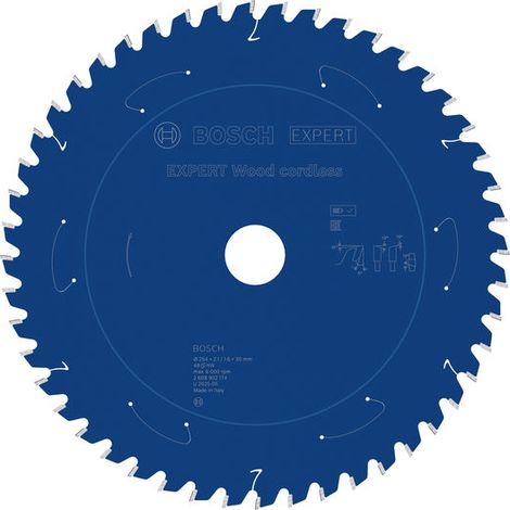 Bosch EXPERT Wood cordless Circular Saw Blade 254x 2.1/1.6 x 30mm T48 2608902174 (1/4)