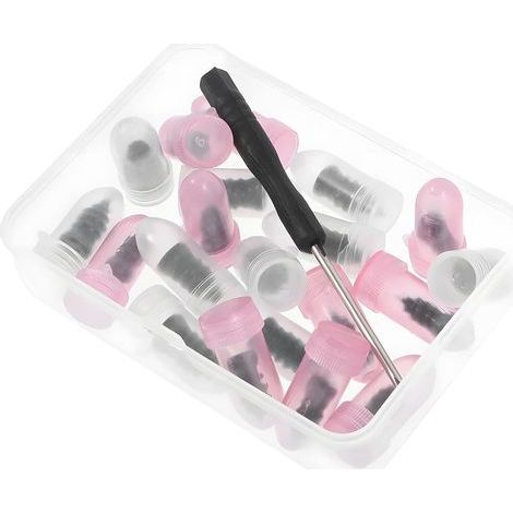 Kit Reparation Pneu Voiture,20 Pièces D\'Acier Au Carbone À Haute Dureté Kit Anti Crevaison Voiture,Tournevis Inclus,Pour Voitures, Motos,Camions,Voitures-Noir (1/5)