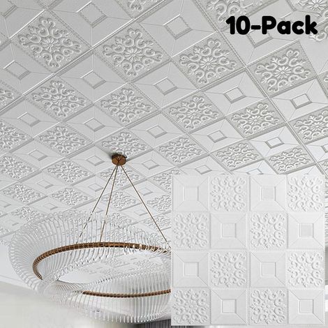 10er Pack 3D Wandaufkleber aus Schaumstoff, selbstklebend, wasserdicht, 35x35 cm (1/5)