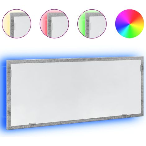 Maison Exclusive - Specchio da Bagno con LED Grigio Sonoma 100x8,5x37cm Truciolato