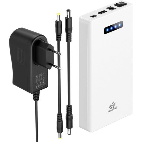melasta Li-ION Batterie Externe 5200mAh 12V/5A/DC 9V/1.5A/DC 5V/2A USB, Power Bank Chargeur Portable avec Chargeur avec 3 Ports Sortie et 1 Entrées Compatible Bande LED, DVR de Voiture, CCTV Caméra (1/5)