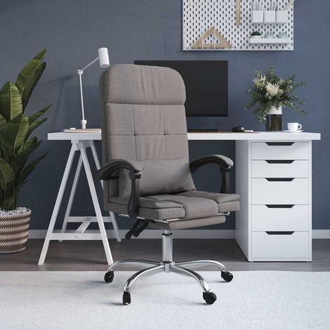 Fauteuil Relax inclinable Fauteuil de massage - Fauteuil de bureau Taupe Tissu BV915883 - BonneVie (1/5)