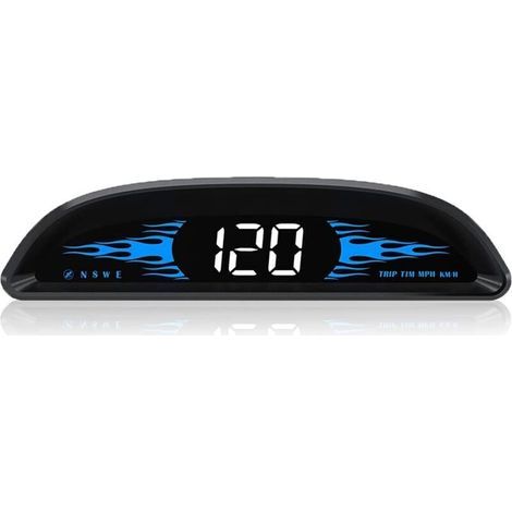 4" Compteur de Vitesse HUD pour Voiture - Affichage Universel du Pare-Brise MPH/KMH - Indicateur de Vitesse numérique - Détecteur de Vitesse GPS - Alarme de survitesse, USB prêt à l'emploi.. (1/4)