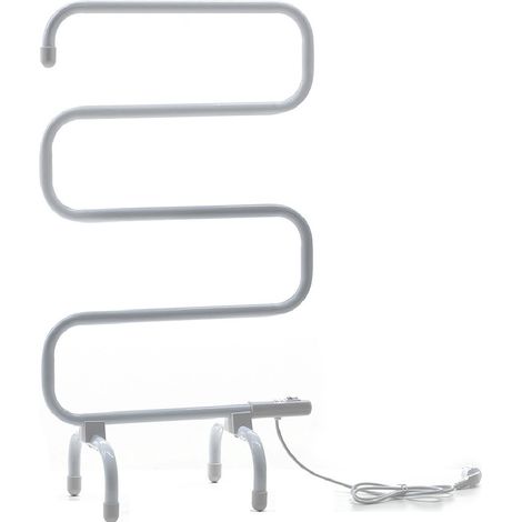 Termoarredo Elettrico 100W Bianco Termosifone Stendino per Asciugare Biancheria e Salviette riscalda arreda asciga e stende (1/4)