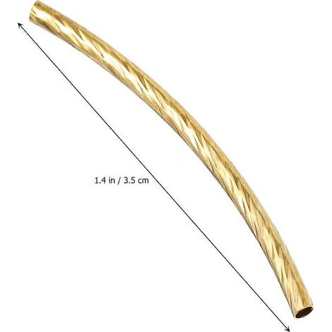 200 perles tubulaires courbes en cuivre pour la création de bijoux DIY (1/5)