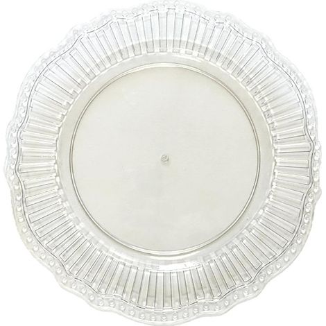 Dessous d'Assiette de Présentation Ondulé en Plastique Transparent 33 x 33 x 2 cm - PANGIVO (1/3)