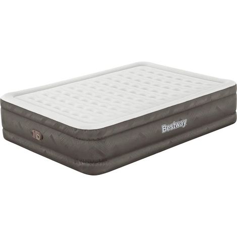 [GEBRAUCHT] B-Ware Bestway Fortech Luftbett mit Elektropumpe 203x152x46cm grau Double XL