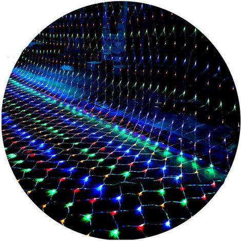 Guirlande Lumineuse En Résille - 192 Led - 3 M X 2 M - 8 Modes - Alimentation Secteur 220 V - Pour Décoration Extérieure Jardin Fête Noël Mariage (1/5)
