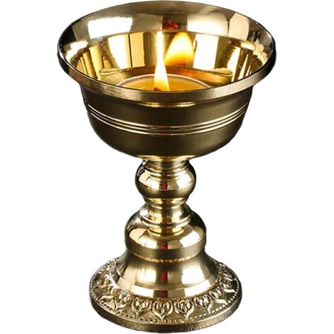 Portacandele buddista tibetano in ottone, lampada per banchetti nuziali, decorazione per tavoli da matrimonio, burro, burro (1/5)