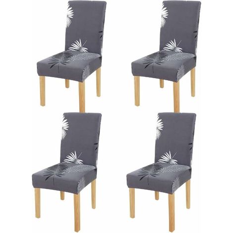 BRAVIX Housse de Chaise Extensible de Salle à Manger,Housse de Chaises Universel Couverture de Chaise pour Maison, Restaurant, Bar, Hôtel (4 Pièces)， (1/5)