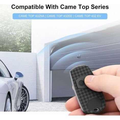Nero, confezione da 2 telecomandi per cancelli compatibili con i migliori telecomandi per cancelli e porte da garage 432EV, 432EE, 432NA, 433.92 MHz. (1/4)