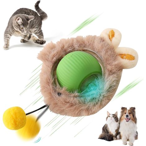 Interactive Cat Toy, Self-Employment, Cat Ball, Electric Rechargeable, Interactive Play Ball, Dog Toy, Interactive Toy, Cat Automatic Rolling Ball for Cats and Dogs (1/5)