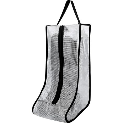 Sac de Bottes imperméable à l'eau, Housse de Protection Transparente pour Chaussures Hautes avec poignée Sac à glissière de Rangement Anti - poussière, Jour de Pluie Chasse randonnée pêche