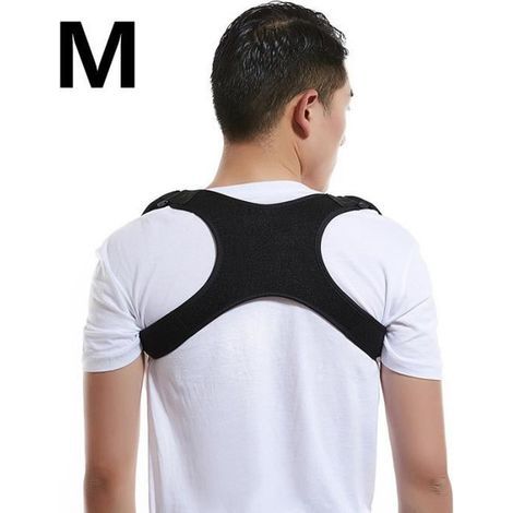 Correcteur de posture - Redresse Dos - Ajustable - Respirant - Pour Adultes - Noir - Taille M (1/4)