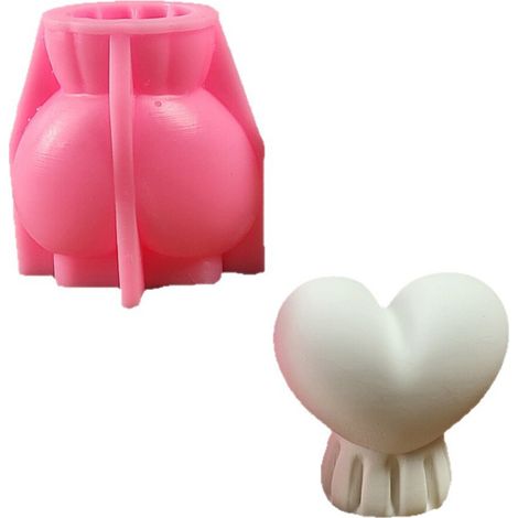 Stampo in silicone a forma di cuore per candele, per