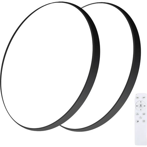 Lámpara de techo, control inteligente, LED regulable, 2 unidades, color blanco. (1/2)