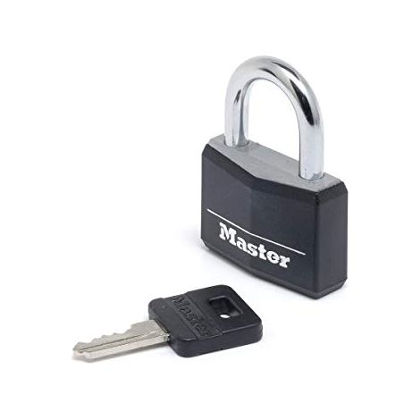 MASTER LOCK - LUCCHETTO CON CHIAVE IN ALLUMINIO NERO MM 40