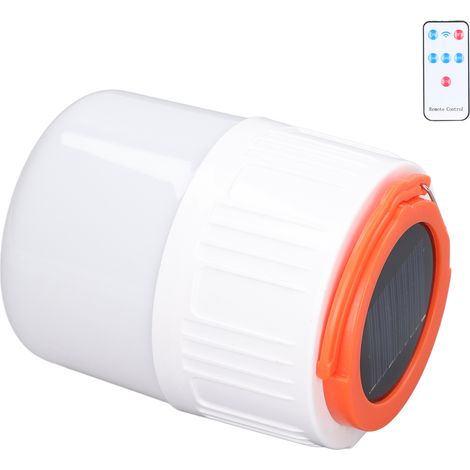 Solarbetriebene Campinglampe mit Sprachsteuerung, USB-aufladbar, 5 Lichtmodi, IP65 wasserdicht, 24 LEDs + 2 Lithiumbatterien, mit Fernbedienung und Batterieanzeige (CE/RoHS/FCC-zertifiziert) (1/5)