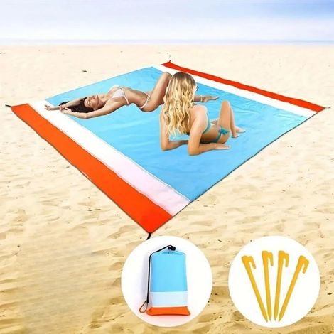 Wasserdichte Campingmatte, tragbare Stranddecke, Picknickdecke für draußen 1,4 x 2 m (1/5)