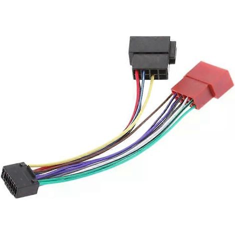Adaptateur de faisceau de câblage ISO compatible (KENWOOD) pour autoradio, connecteur 16 broches (1/5)